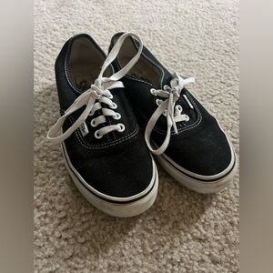 Women’s Vans Black Sneakers with White Laces
